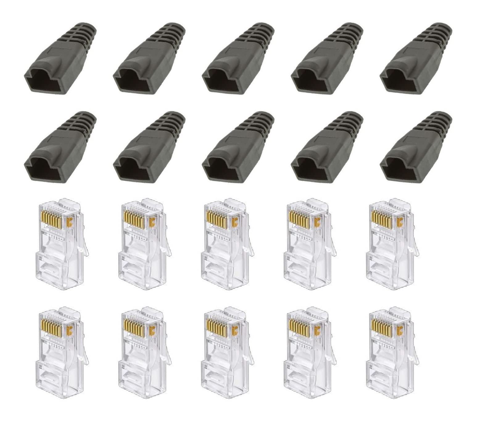 WETEK Cat5 CAt6 CAt7 RJ45 Connector (Pack of 10) Ethernet Cable RJ45 Ends with Hood Modular Network Plug for Solid Wire and Standard Cable (B0B65NRNWY) Amazon Price History, Amazon Price Tracker