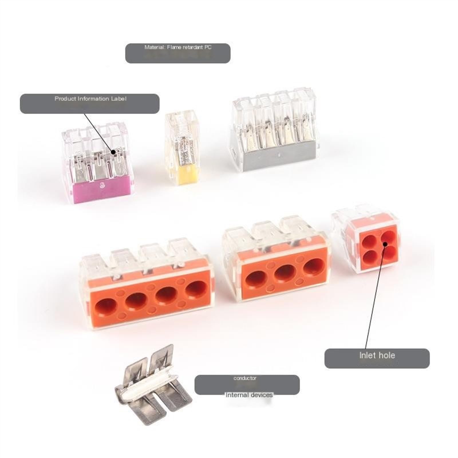 Conjunto de cables domésticos CT-102/103/104/106, bloque de terminales rápido, divisor de entrada y salida múltiple(10组合(15PCS))