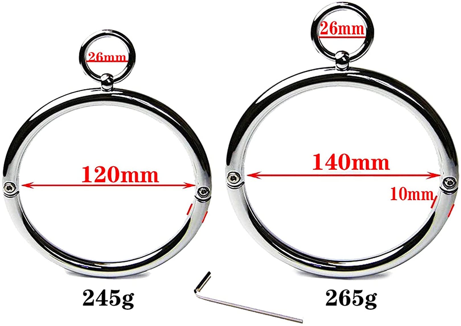8Pcs Edelstahl Bondage Handgelenk Manschetten Fußfesseln Slave Metall Kragen Halsband Nippel Klemmen Analplug Erwachsene Spiel Set Fetisch Sexspielzeug für Männer Frau paare,Female,Silber