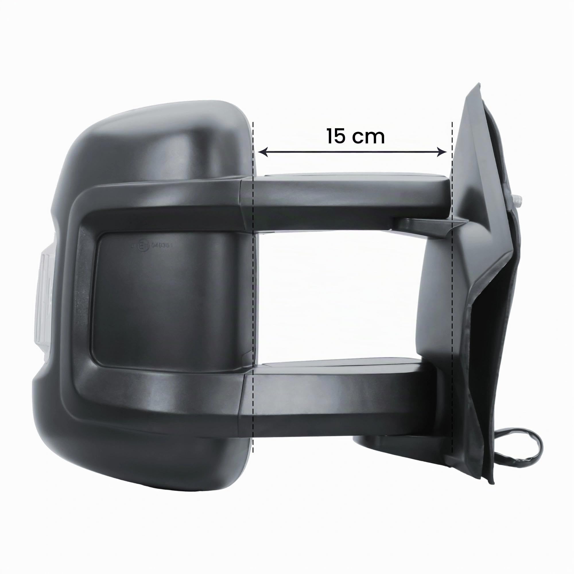 Rétroviseur extérieur droit côté passager - Bras central électrique et chauffant avec clignotant pour Fiat Ducato Citroën Jumper Peugeot Boxer 2006-2024 Opel Movano à partir de 2022