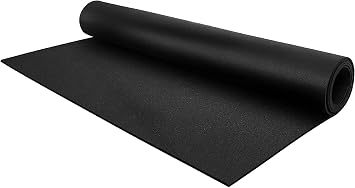 Flooring Inc 1/4" Tough Rubber Flooring Roll | Flexible Recycled Rubber Gym Floor Mats for Home Gym | Heavy Duty Rubber Mat for Home Gyms, Sheds, Horse Stall Mat or Trailer | 4x10 | Black