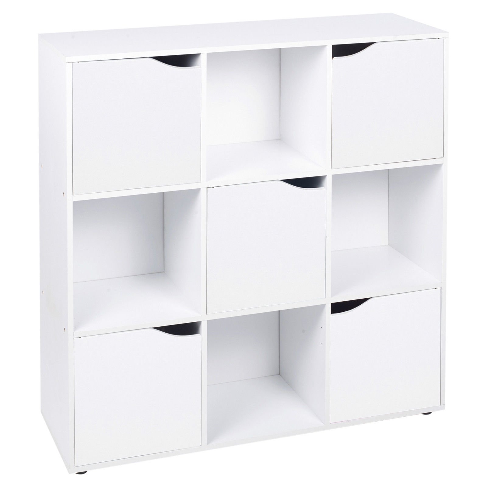 URBNLIVING Wooden Cube Bookcase Shelving Display Shelves Storage Units Wood Shelf Door - Pick your Colour & Size — image 1