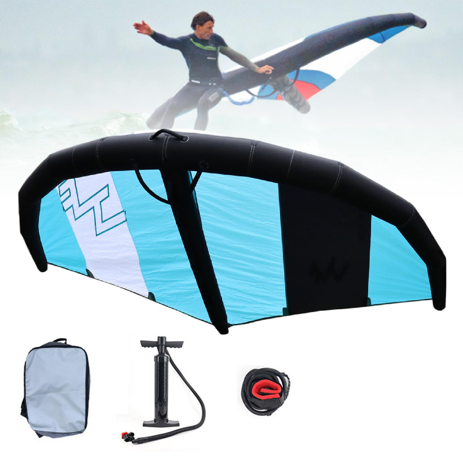 Aufblasbares Folienboard mit Hydrofoil, Windflügelfolie für Wassersport, leichtes langlebiges SUP-Folien-Set für Surfen, Kiteboarding