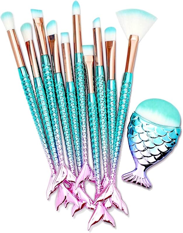 11PCS Makeup Brushes Set, Stocking Stuffers for Teen Girls Kids Women, Foundation Eyebrow Blush Brushes, Easter Basket Stuffers Essentials, Christmas Gift for Grandkids Teens Girls Accessories Stuff