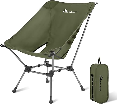 MOON LENCE Silla de camping portátil Plus, comodidad y tamaño mejorados, compacta y ligera, silla plegable para mochilero y senderismo, capacidad de