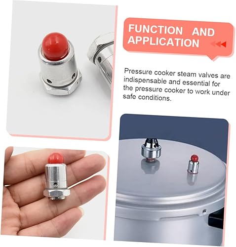 Miniatura 3 de VILLCASE 4 piezas de seguridad para olla a presión, válvula universal para olla de presión, resistente a altas temperaturas, fácil de instalar y Cle