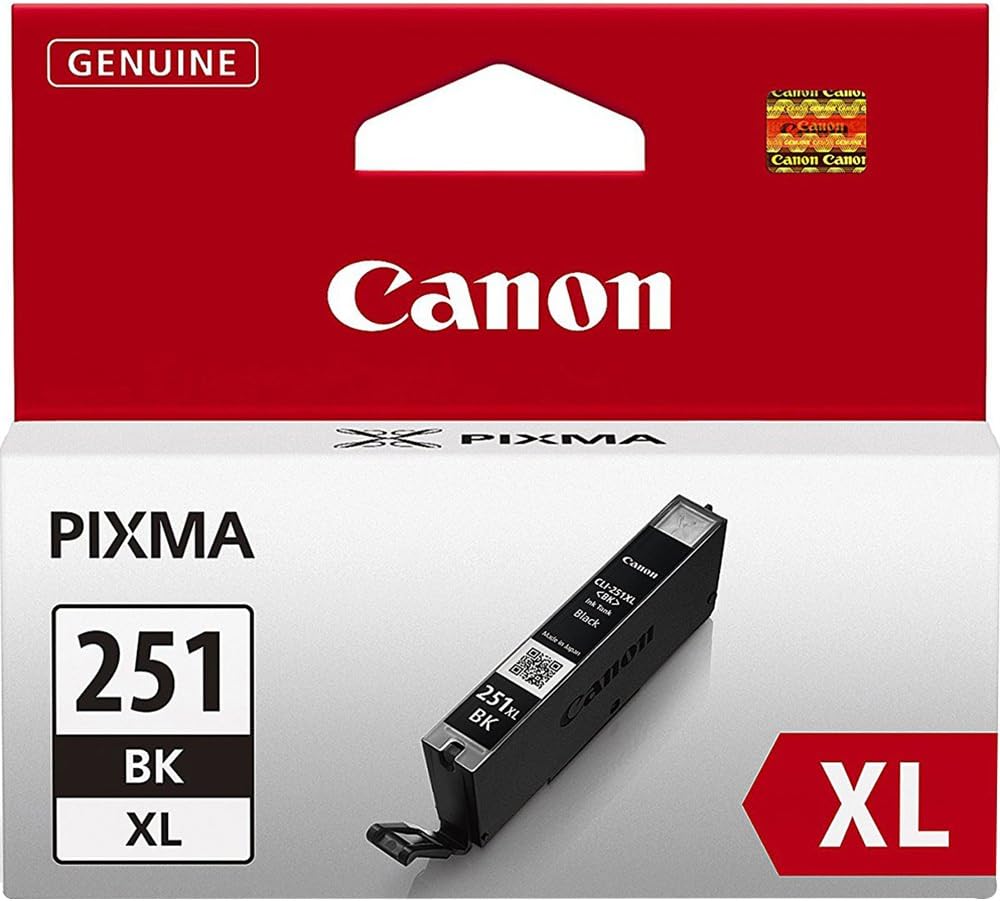 Canon CLI-251XL BK Compatible to iP7220,iX6820,MG5420,MG5520/MG6420,MG5620/MG6620,MX922/MX722,iP8720,MG6320,MG7120,MG7520 Printers