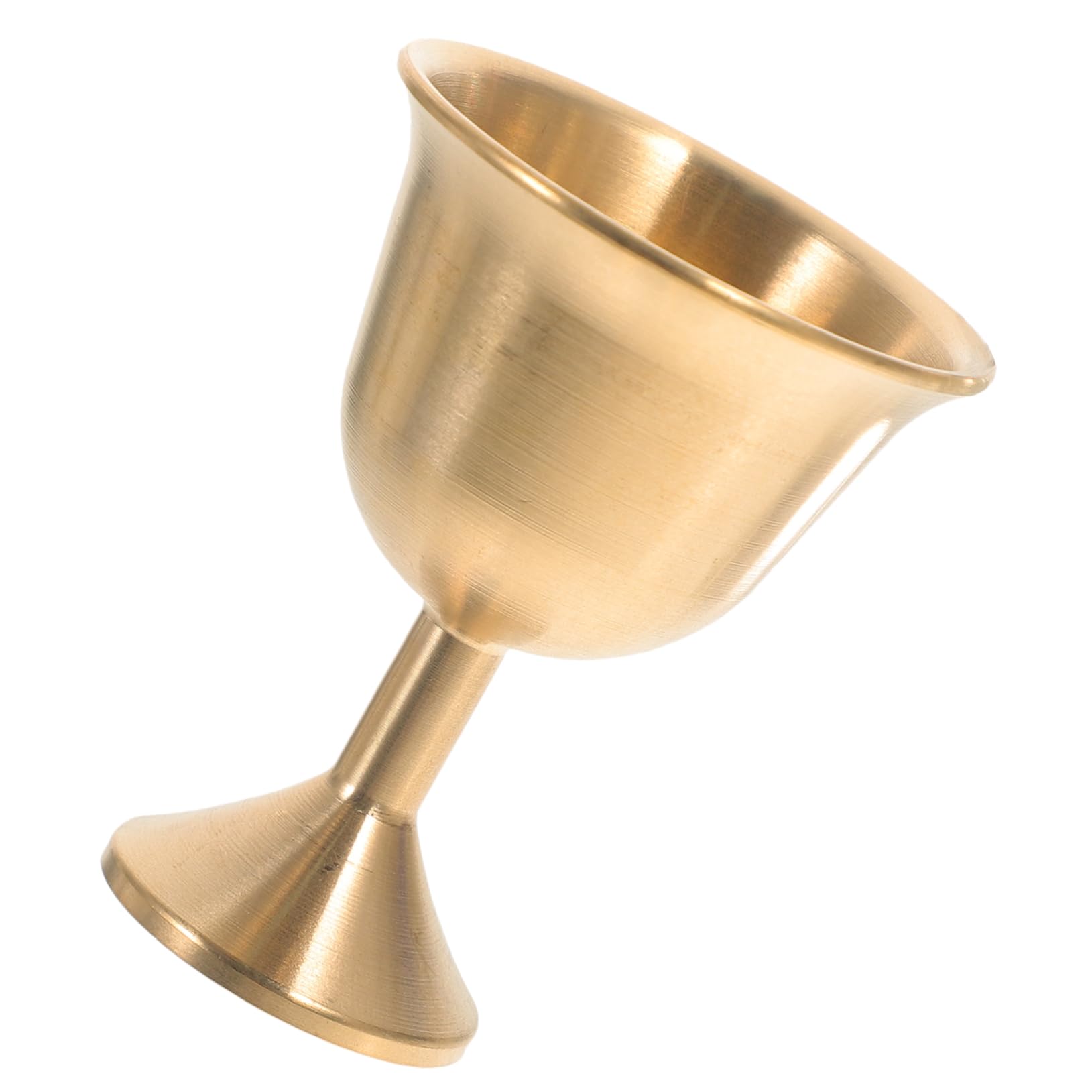 Ciieeo Vintage Brass Goblet for Wine Beer and Whiskey Wear Resistant Offering Cup for Home and Temple Use Decorative Metal Drinkware and Easy to Clean Height