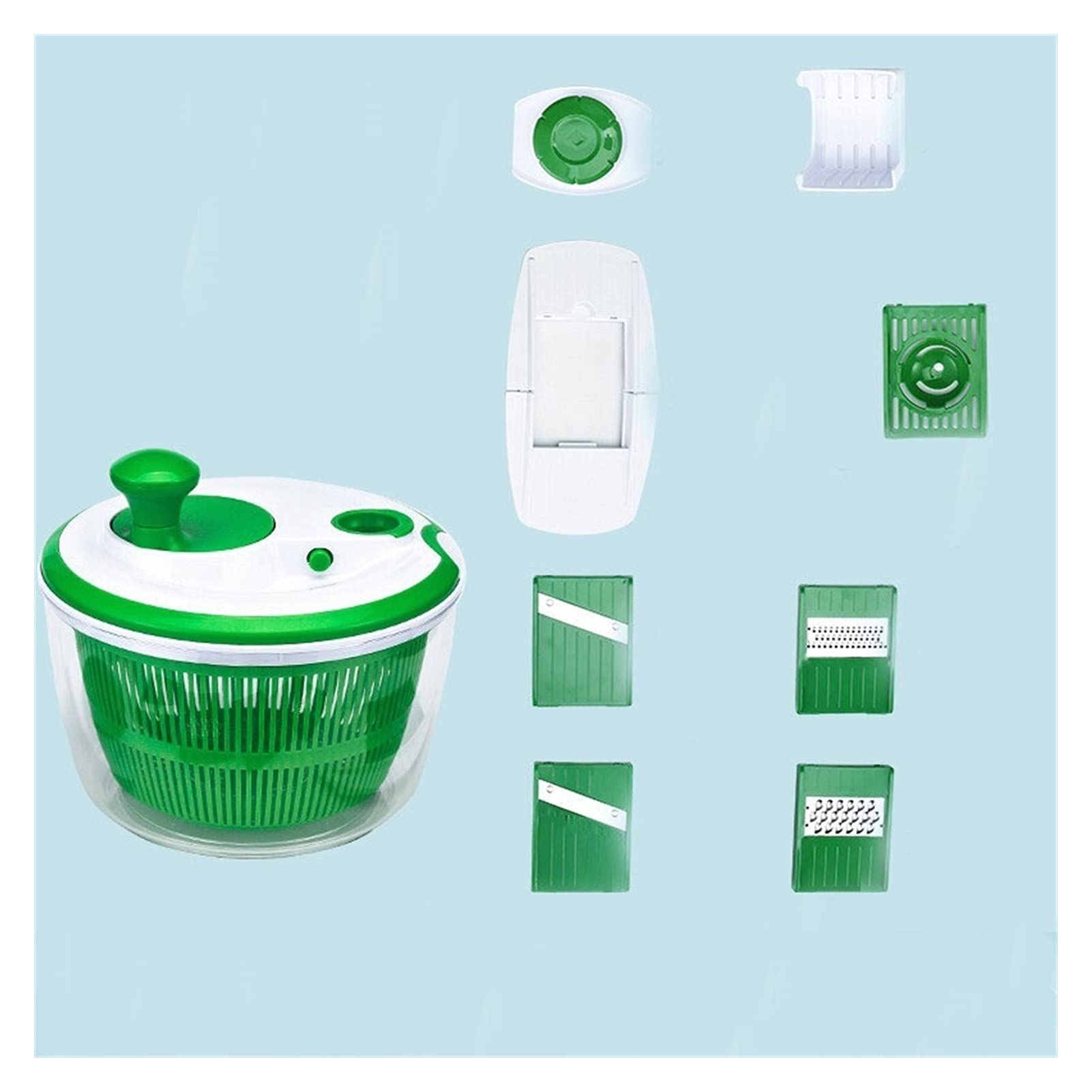 Lettuce Spinner, Easy-to-use Professional Pump Spinner for Fresh, Crispy, Clean Salads and Produce (Color : 3)