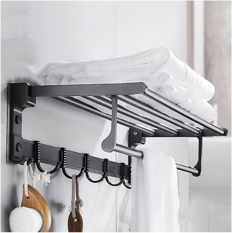 Porte-serviettes mural en aluminium pour optimiser le rangement des douches familiales