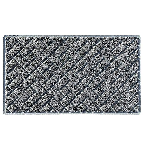 Nicoman Felpudo con Forma Acolchada de Diamante, para Uso en Exteriores, Color Gris, 75 x 44 cm Cover