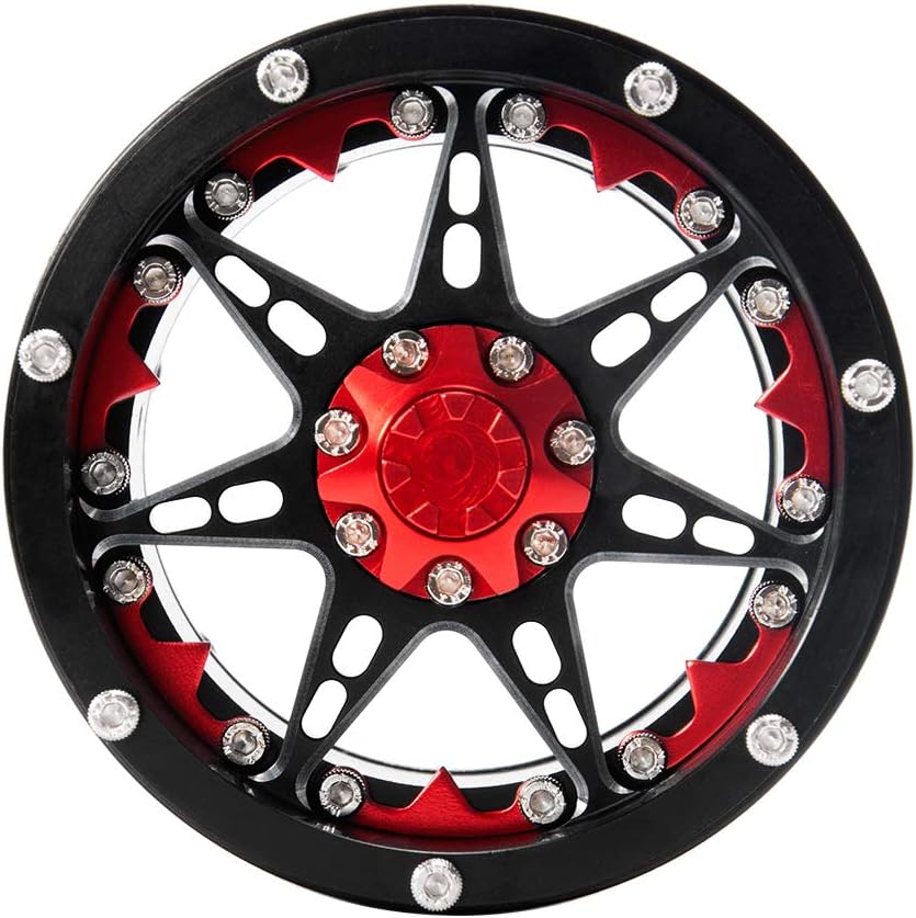 QUE-T 2.2" Metal Beadlock Wheel Rims Set for RC 1/10 Crawler TRX4 SCX10 90046 Pack of 4