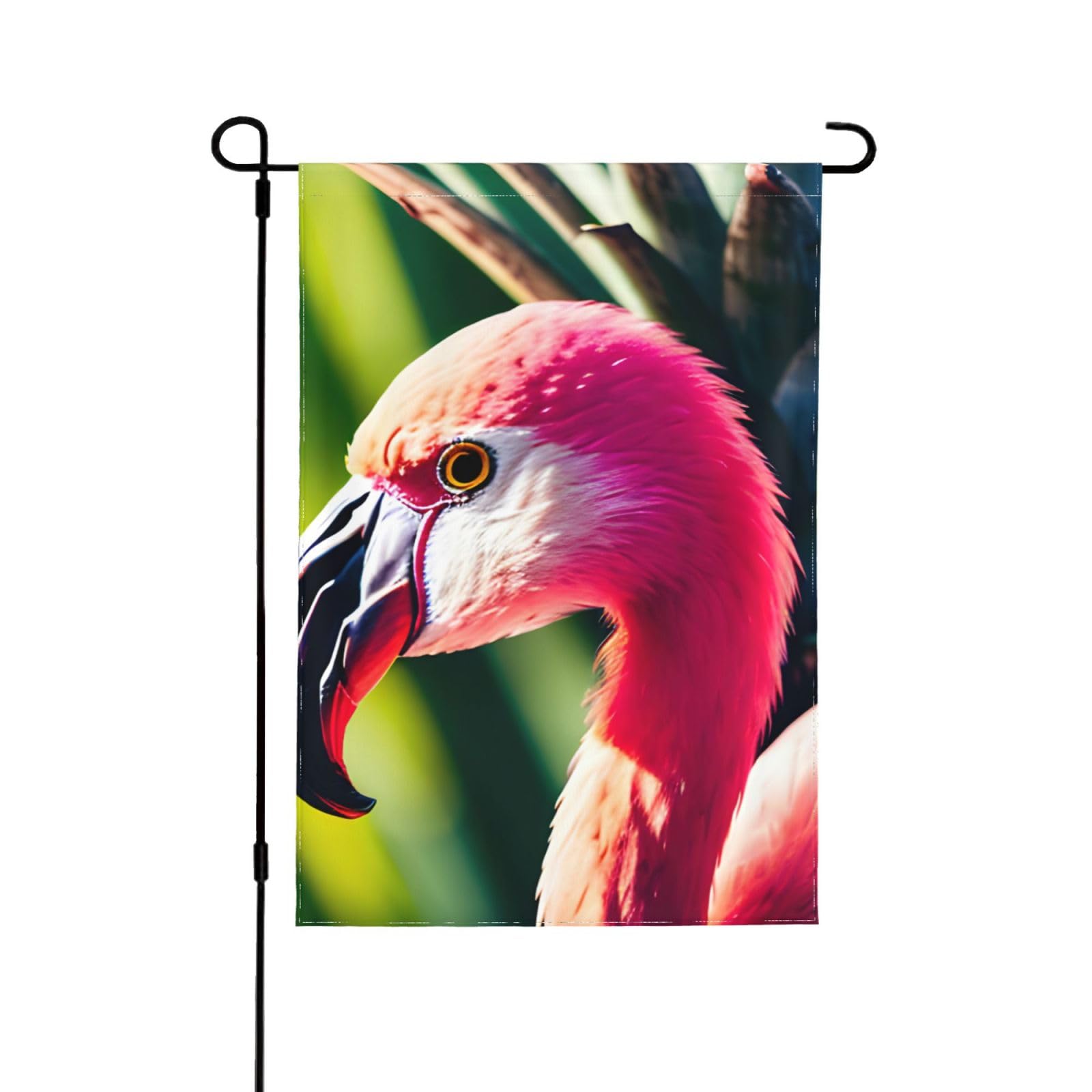 Drapeau décoratif flamants roses haut de gamme double face pour extérieur