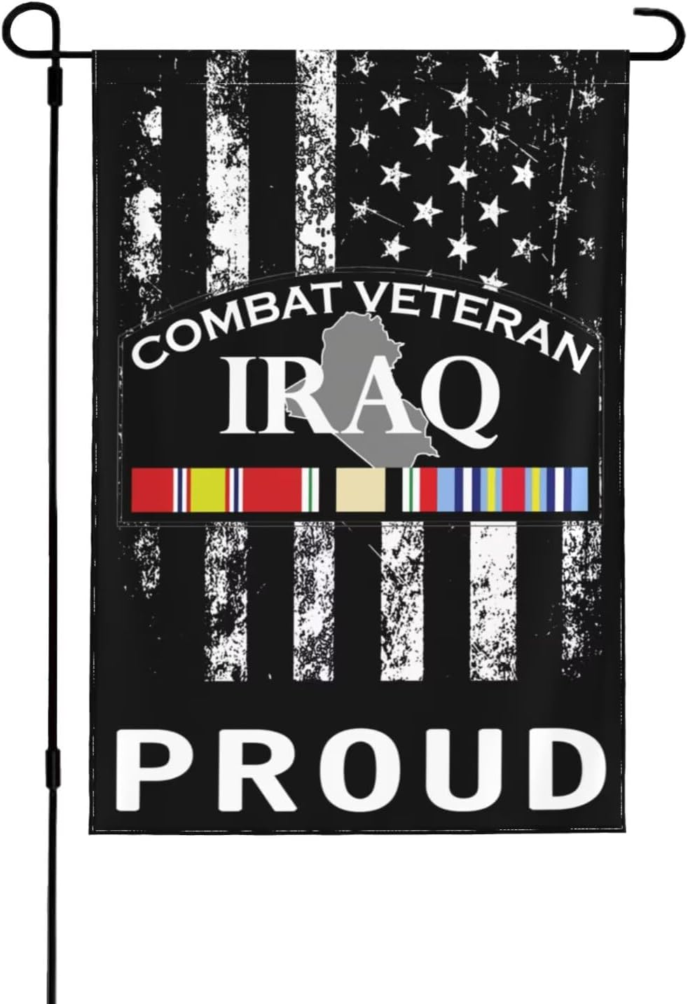 Iraq Combat Veteran Garden Flag Indoor Outdoor Yard Decoration Flag Garden Flags 28x40in