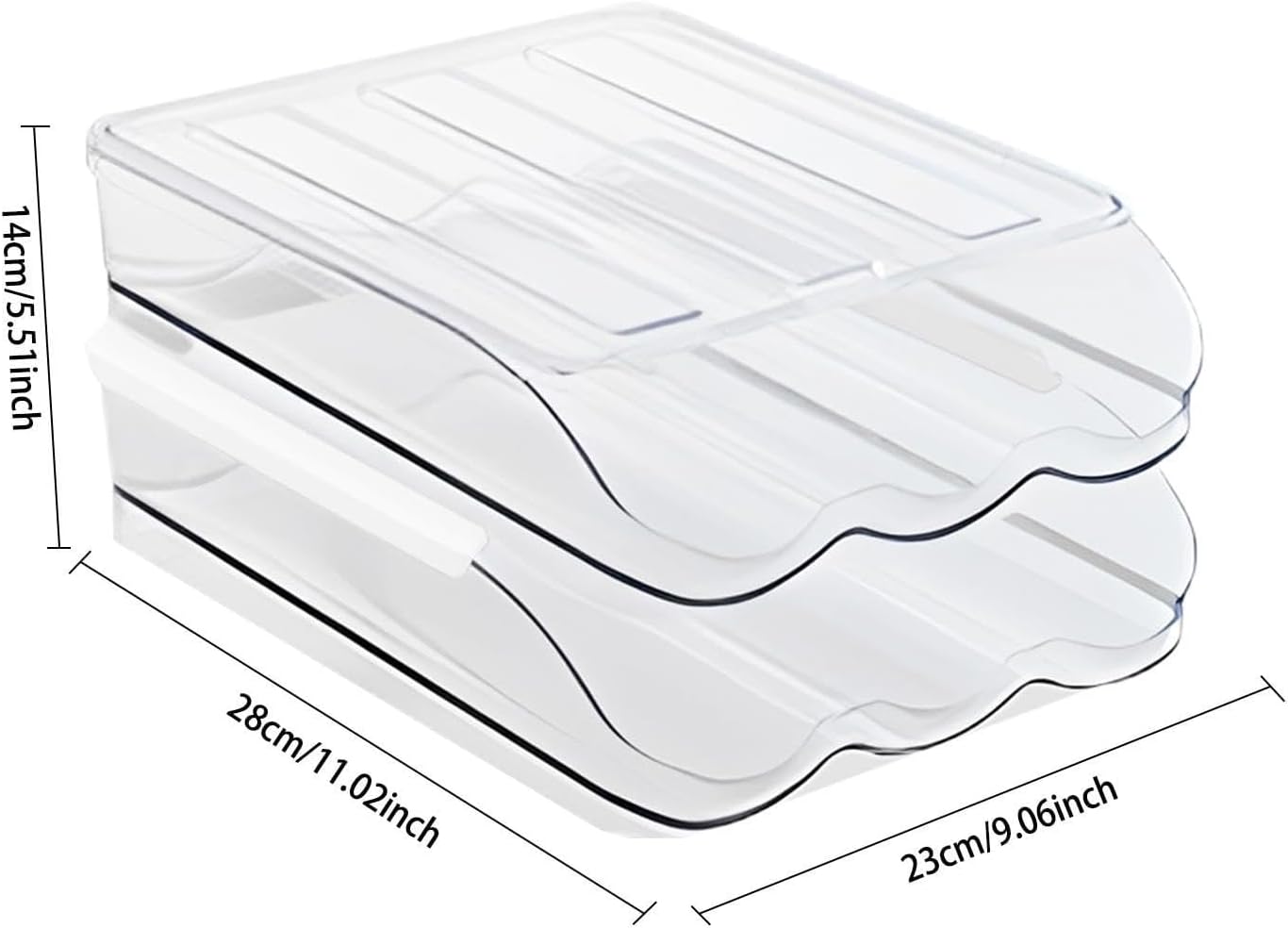 Egg Holder for Fridge Clear 36 Grids Double Layers Storage Containers