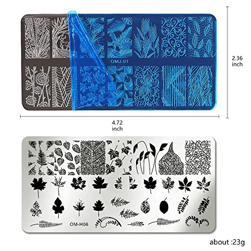 Addfavor Nail Stamper Kit 6Pcs Flower Heart Leaf Lace Butterfly Nail Art Stamping Plate Template With Silicone Nail Stamper And Scraper For Women Girls Diy Fingernail Manicure Stencils Tools #TOP1