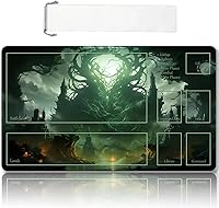 Vista 8 de Tapete de juego MTG cosido de alta calidad con zonas y respaldo de goma antideslizante, tapete de juego TCG para MTG y otros juegos de cartas, Dkt