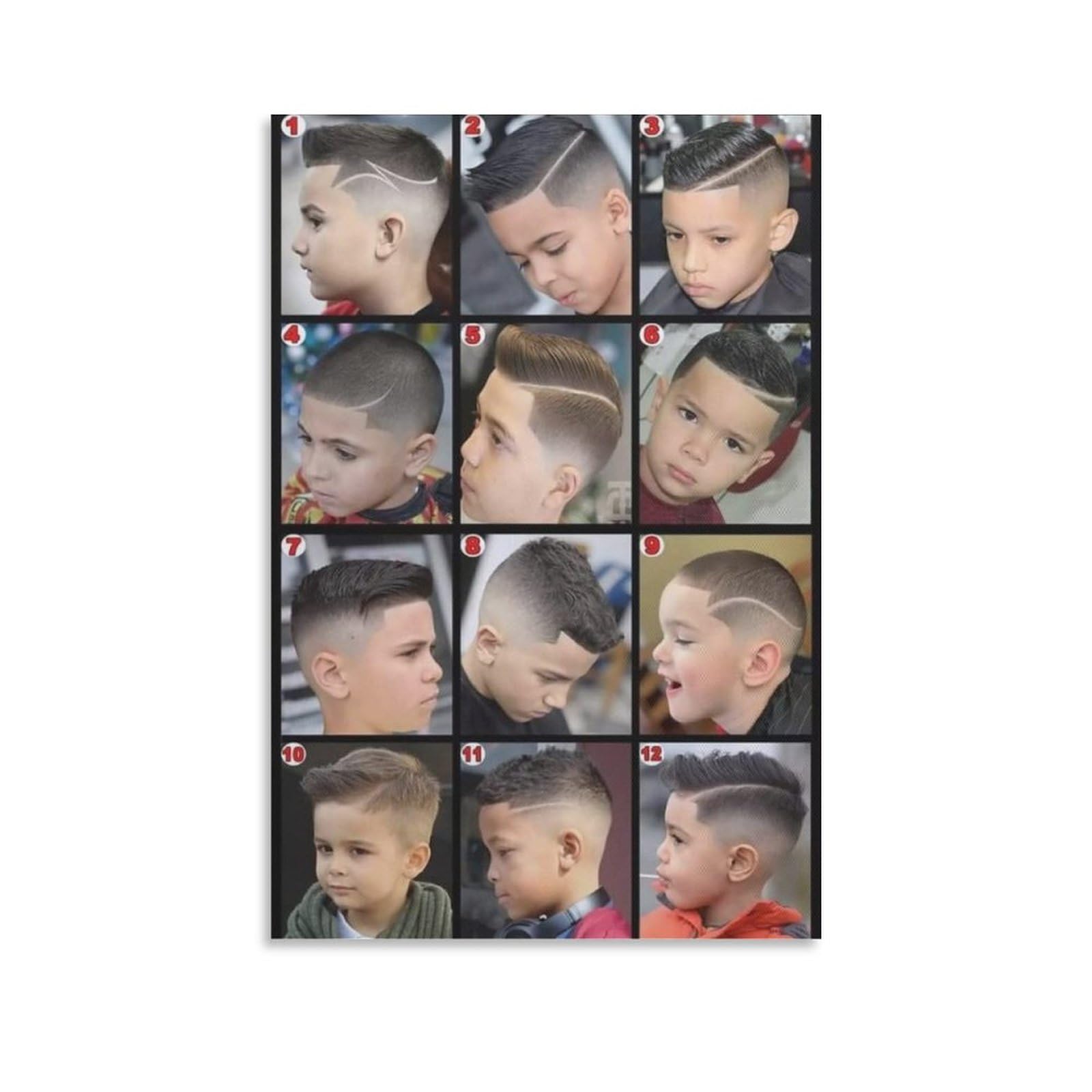 ZHJLUT Barber Store Wall Art Kids Haircut And Fashion Men's Haircut And Haircut Wall Art Canvas Wall Art Prints for Wall Decor Room Decor Bedroom Decor Gifts Posters 24x36inch(60x90cm) Unframe-style
