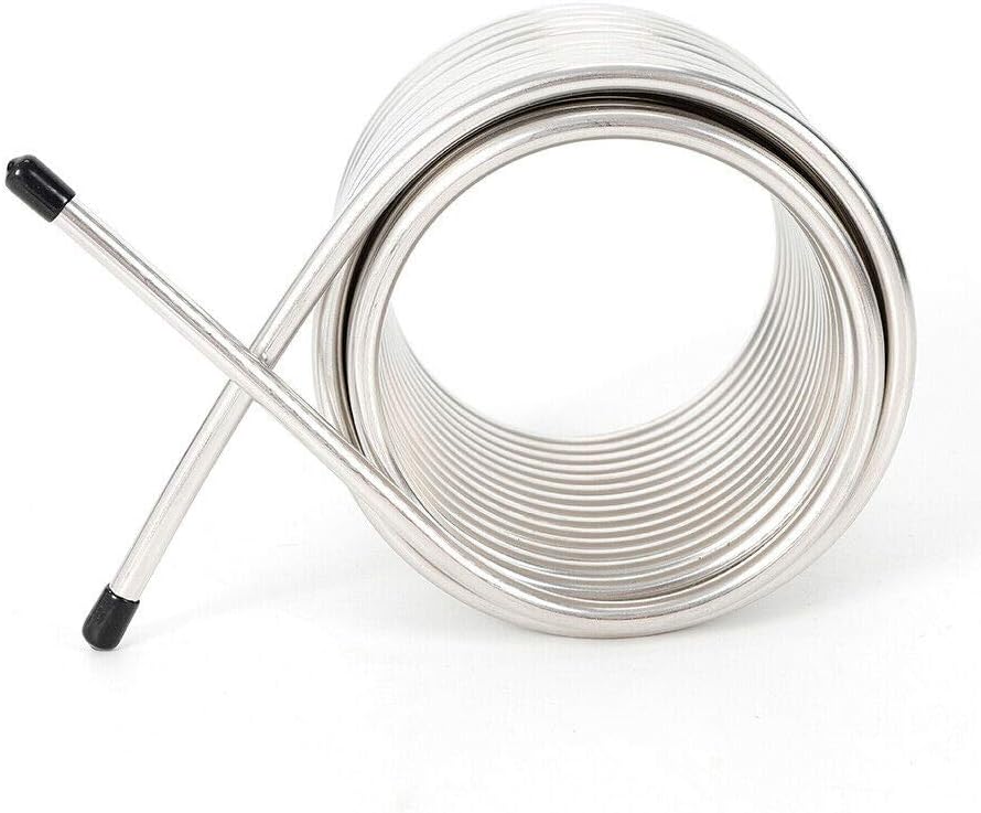Gdrasuya10 Wort Chiller, Home Beer Brewing Equipment Cooling Coil Pipe Beer Malt Heavy-Duty Garden Hose Fitting, Homebrewing
