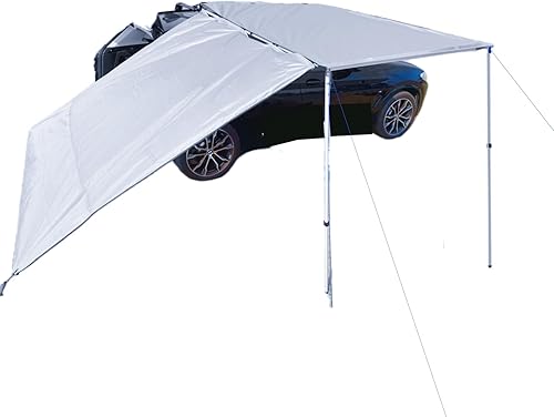 Miniatura 22 de DANCHEL OUTDOOR Toldo para vehículo con cortavientos de pared lateral, toldo portátil para automóvil, sombra de extensión para caravana, refugio