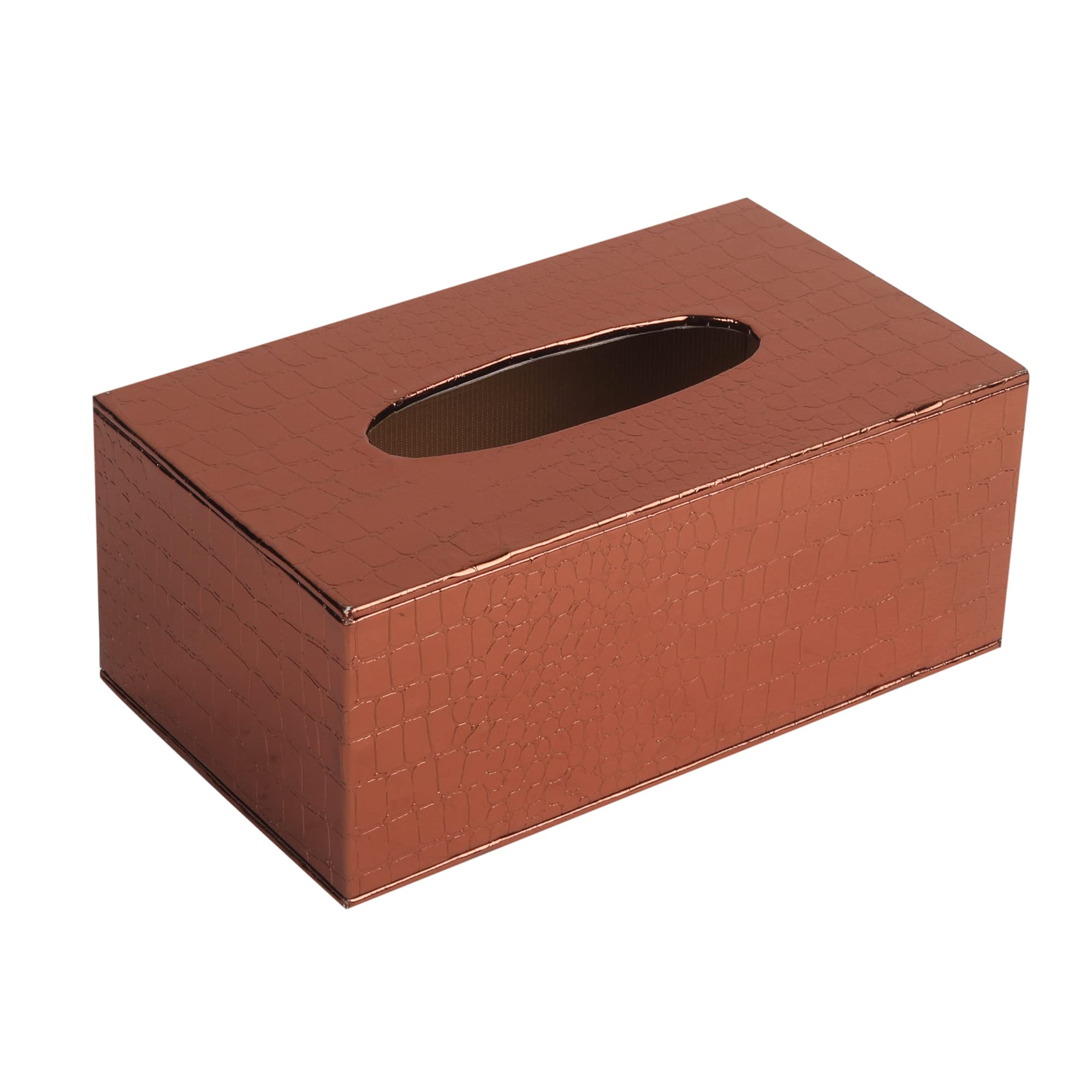 Anything & Everything Premium Tissue Holder Box | Paper Napkin Holder | Tissue Dispenser with Magnetic Bottom for Home/Office/Cafe (Rose Gold) 1