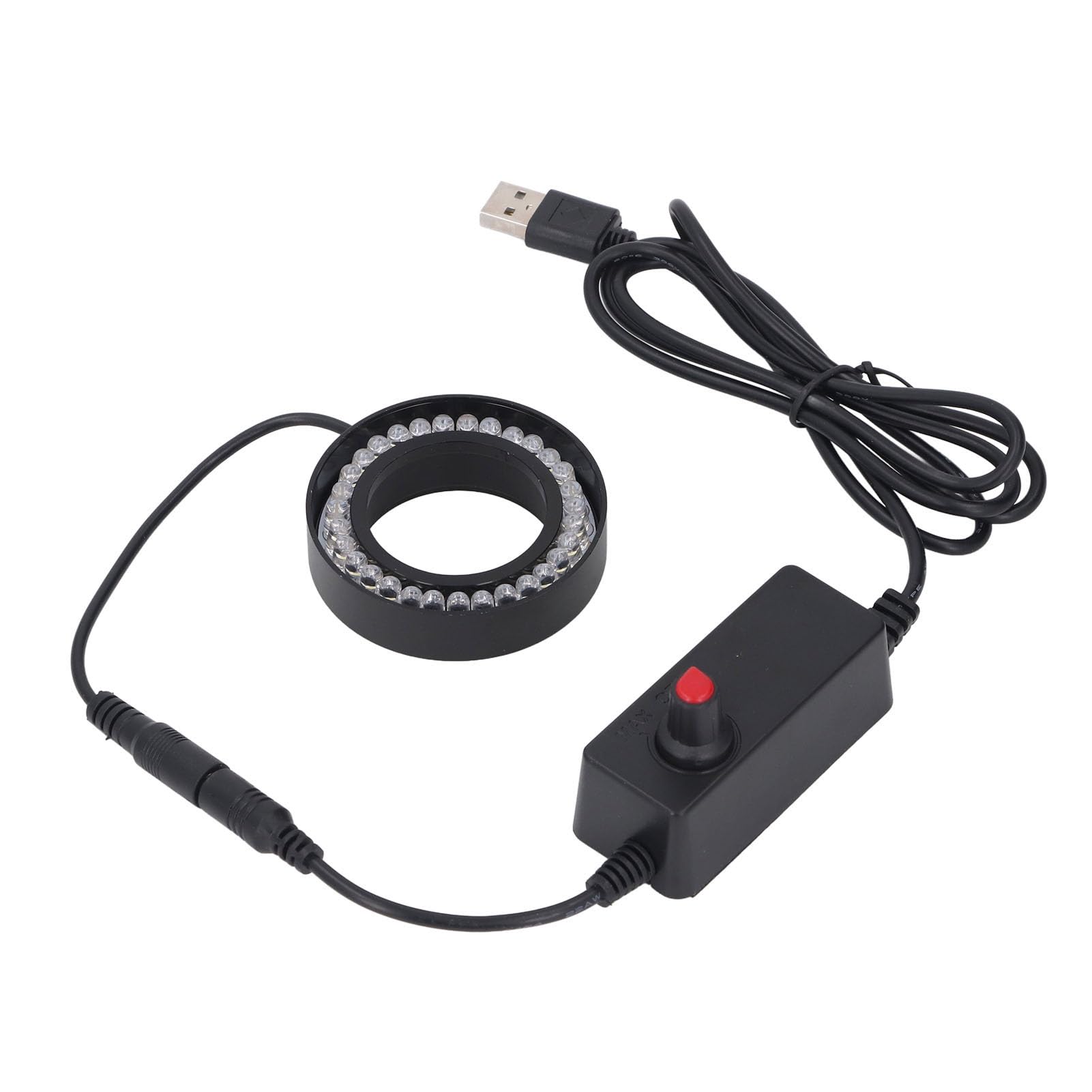 Anneau lumineux LED USB Luminosité réglable, 31 LED USB anneau lumineux microscope pour croscope stéréo, avec compatibilité transparente, pratique pour diverses applications