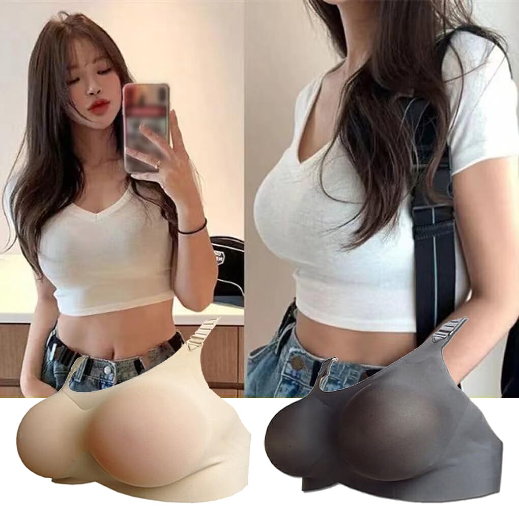 2 en 1 de Silicona Formas de Senos Ajustables Senos Falsos Sujetador de prótesis Lavable Push-up Exquisito Sujetador de Copa A-D mastectomía