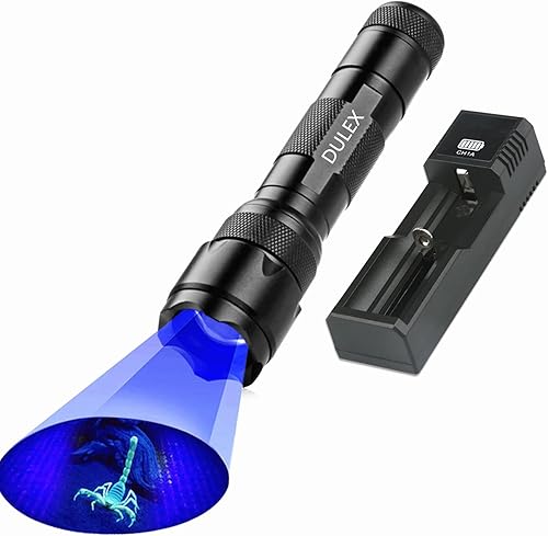Miniatura 9 de Linterna de luz negra de 365 nm, linterna UV de alta potencia, linterna de luz negra UV para curar pegamento UV, detector de fugas, manchas de orina