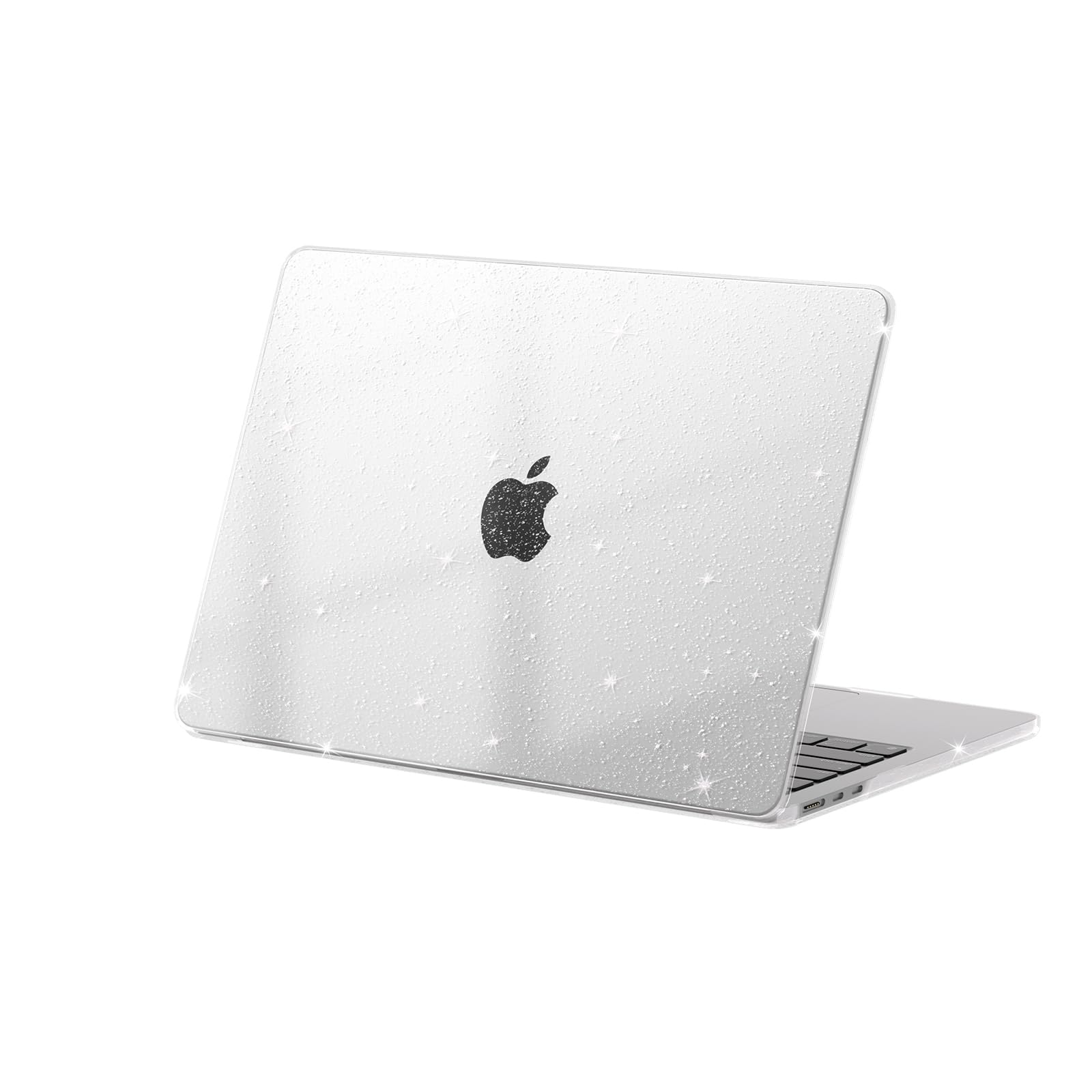 Cover brillantini compatibile con MacBook Air 13 pollici M5 M4 M3 M2 [Colore coordinato con il Mac], modello 2026 2025 2024 2022, Custodia rigida in plastica per MacBook Air 13,6", Trasparente