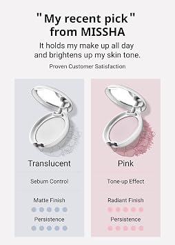 MISSHA Ultra Light Compressed Powder 8g Airy Pot Pressed Powder Pink Offering Bright and Vivid Appearance