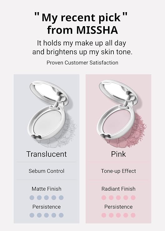 MISSHA Ultra Light Compressed Powder 8g Airy Pot Pressed Powder Pink Offering Bright and Vivid Appearance