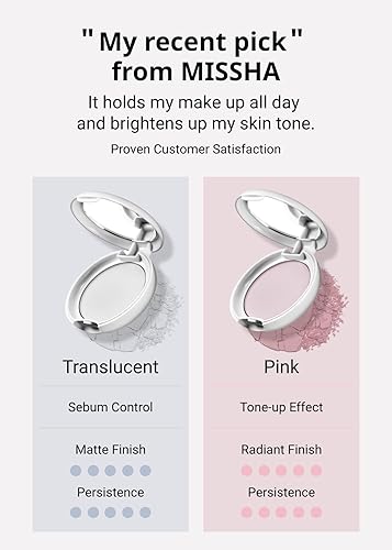 Miniatura 7 de MISSHA Polvo rosado prensado Airy Pot 5g0.176 oz I Make Up Finishing Setting Powder para un acabado radiante natural