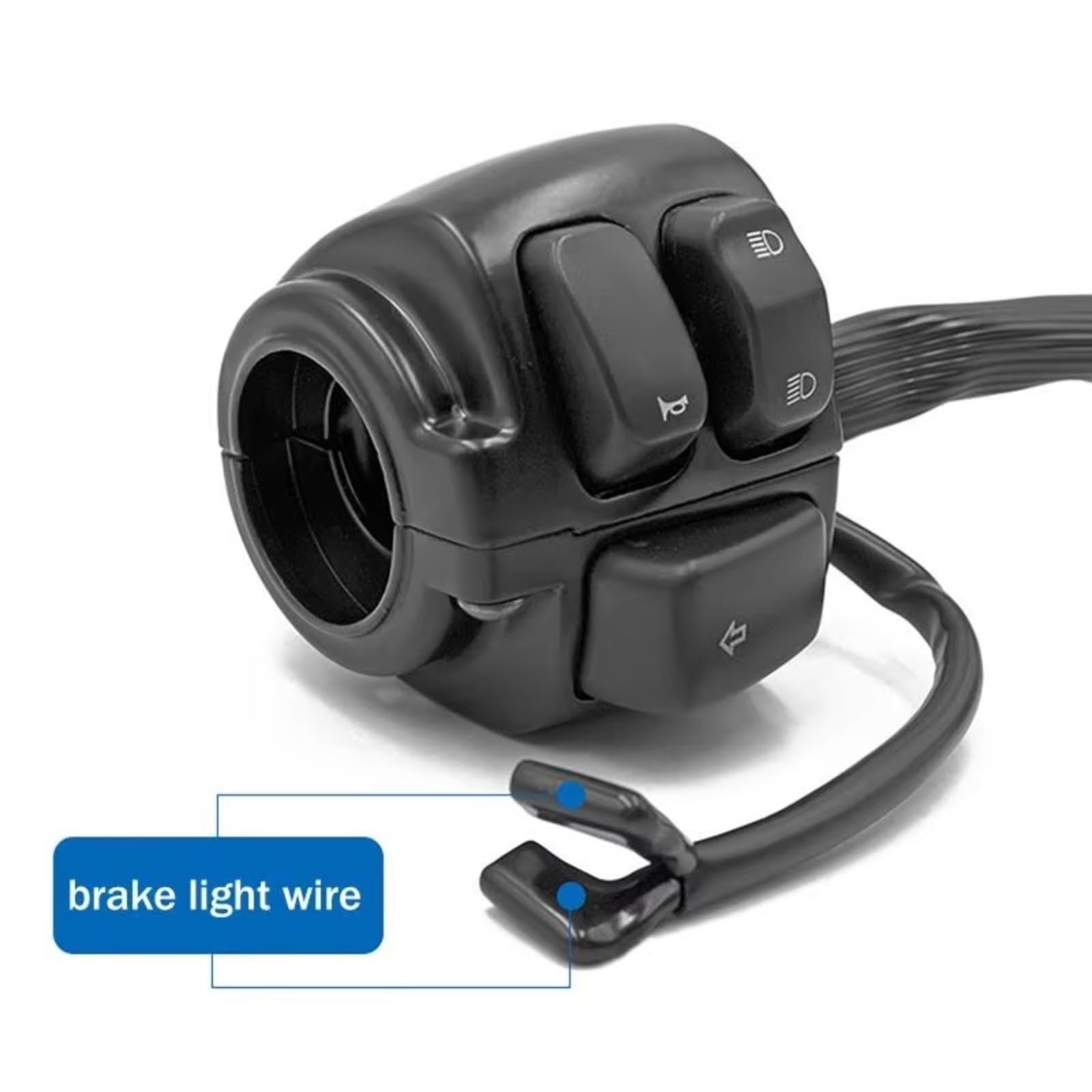 Control De Manillar Interruptor Motocicleta para Señal Giro Universal, Botón Inicio con Arnés Cableado