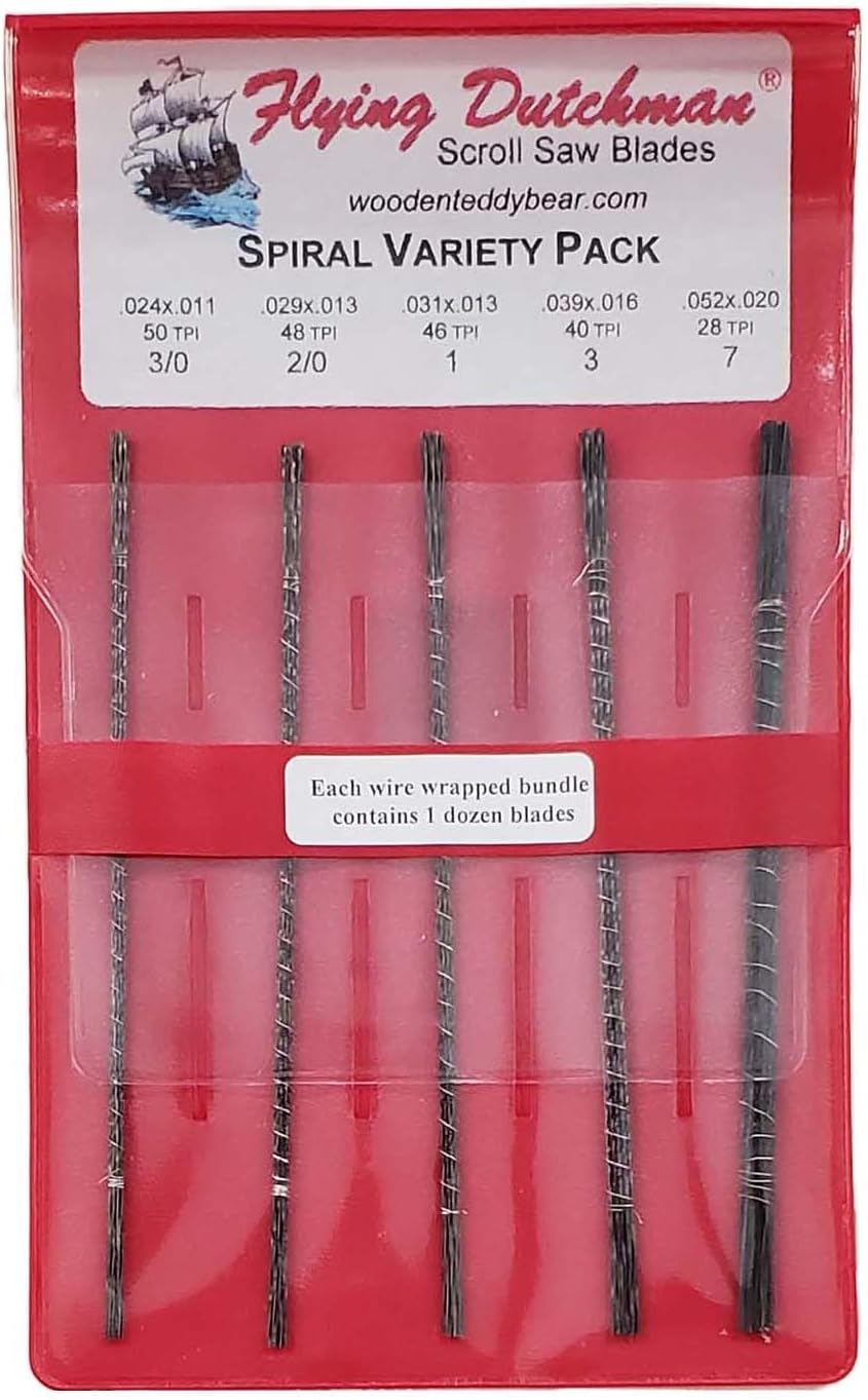 Flying Dutchman Spiral Five Dozen Scroll Saw Blade Variety Pack