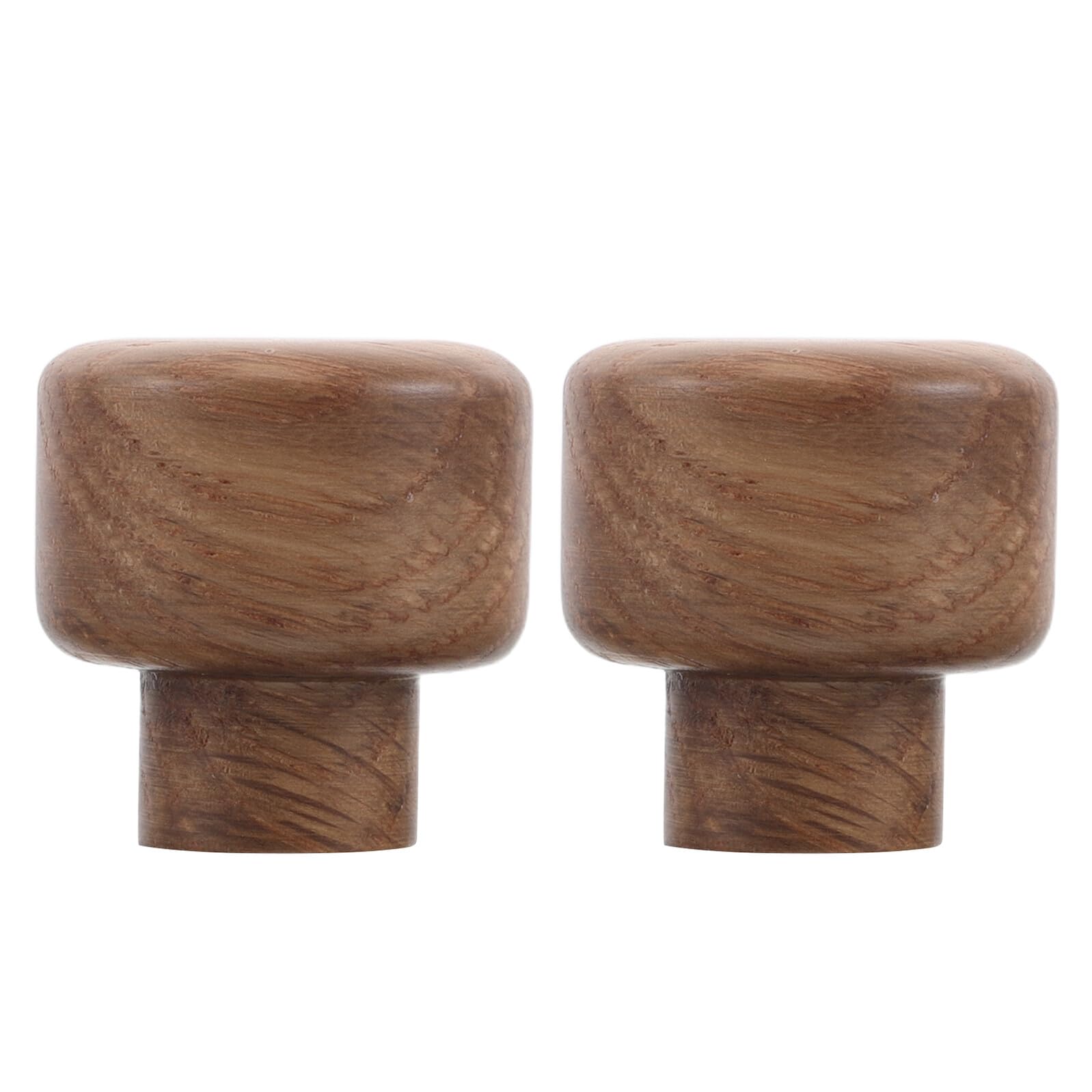 Tiradores de madera redondos vintage con tornillos para armarios de cocina y cómodas