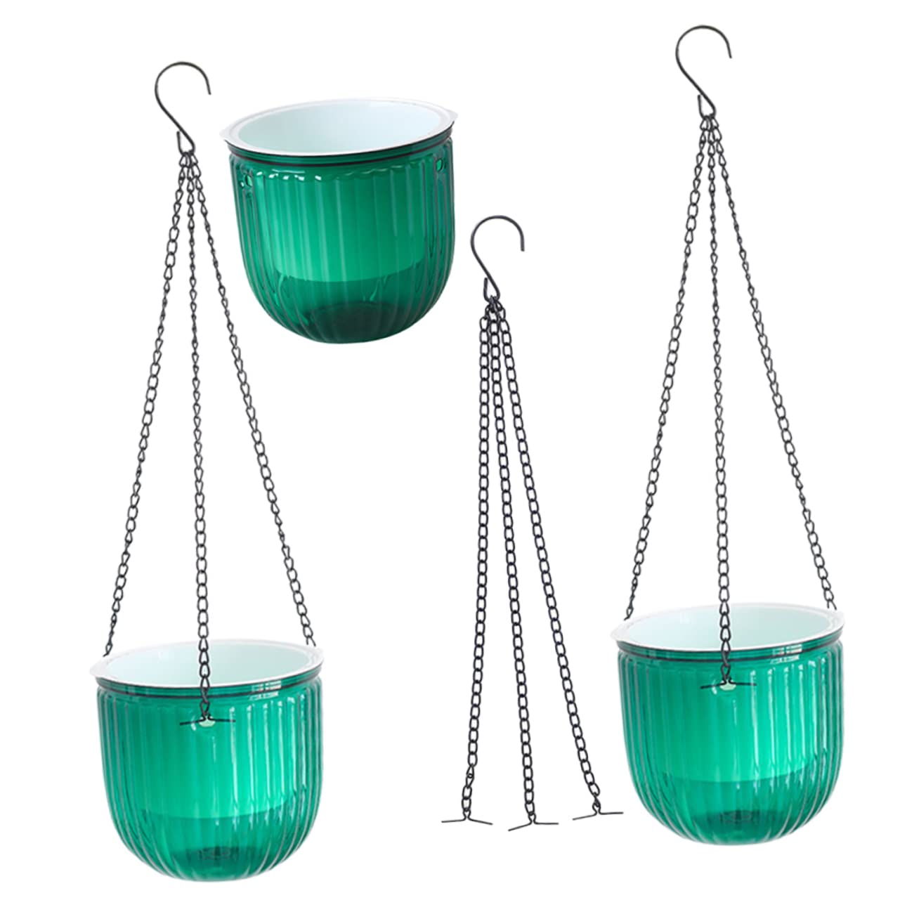 SUPVOX 3pièces Jardinière Suspendue Auto-irrigable Pot De Fleurs à Arrosage Automatique Jardinière pour Plantes Intérieur Pot De Pépinière