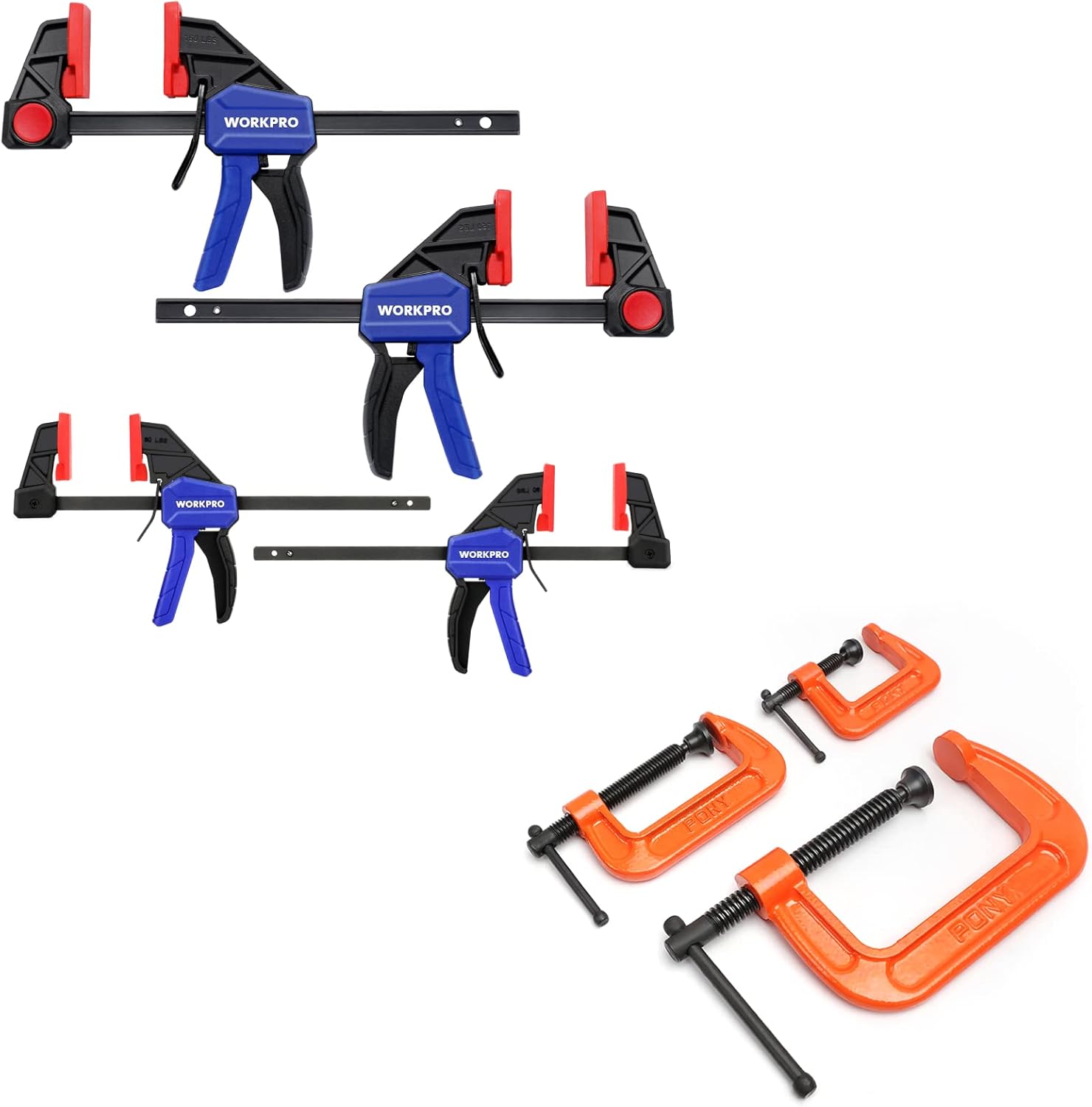 7Piece Clamp Set, 3Piece CClamps and 4Piece Mini Bar Clamps