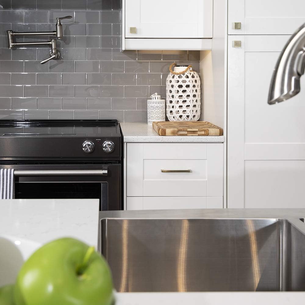 Uр Tо 40% оƒƒ Hickory Hardware HH075328-EGN-10B Skylight Collection Pull, 5-1/16 Inch (128mm) Center to Center, Elusive Golden Nickel, 10 Count