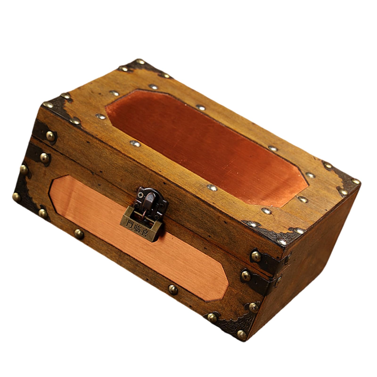 Buxuaaaa B Uxuaaaa Decorative Wooden Ox Lockable Accessories Chest With For Jewelry Keepsakes Storage Container Photography Props Wooden Trinket Ox With