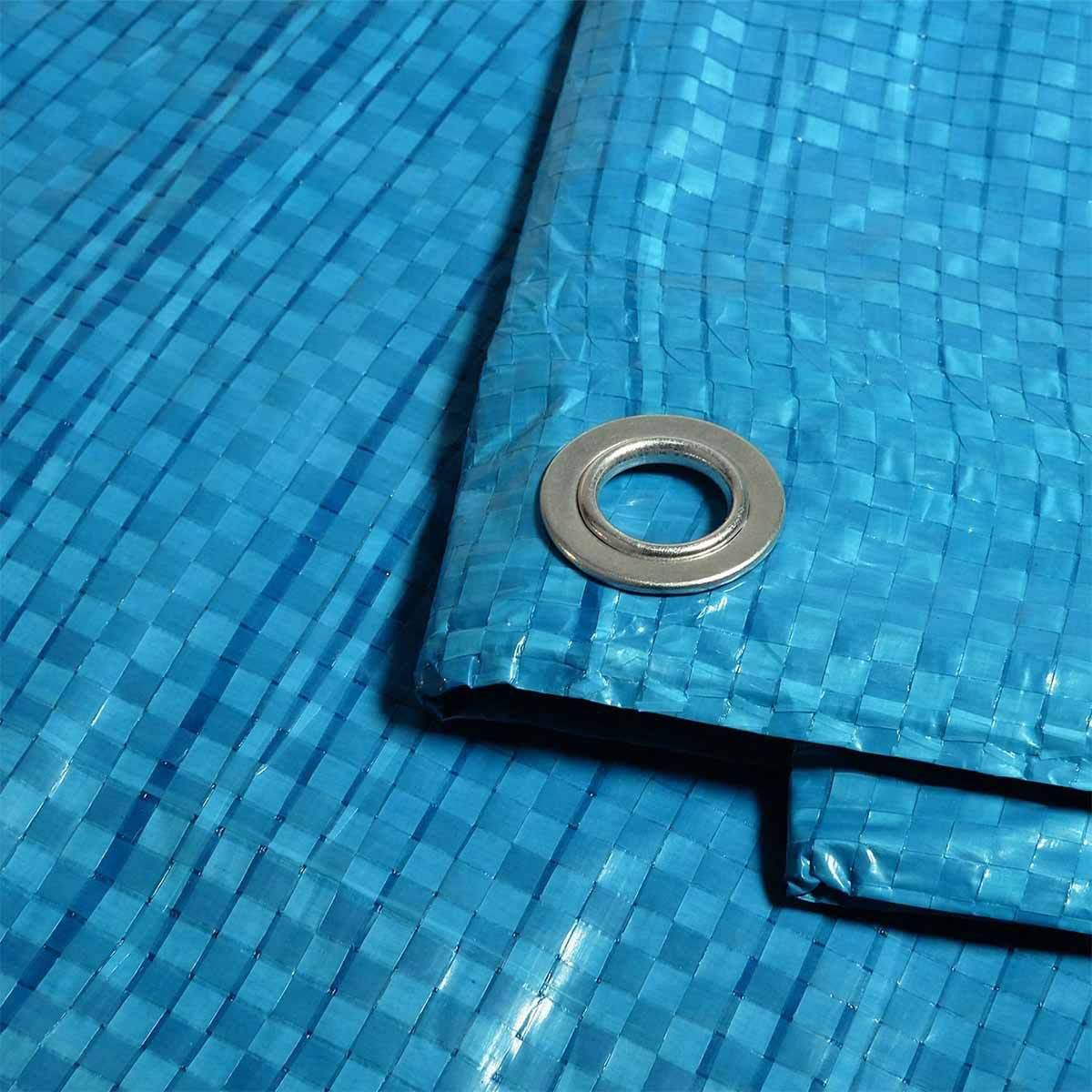 Telo di protezione Pittura 8x12 m - TECPLAST - EC80PE - Blu - Economico - Telo protettivo Vernice per pavimenti e mobili