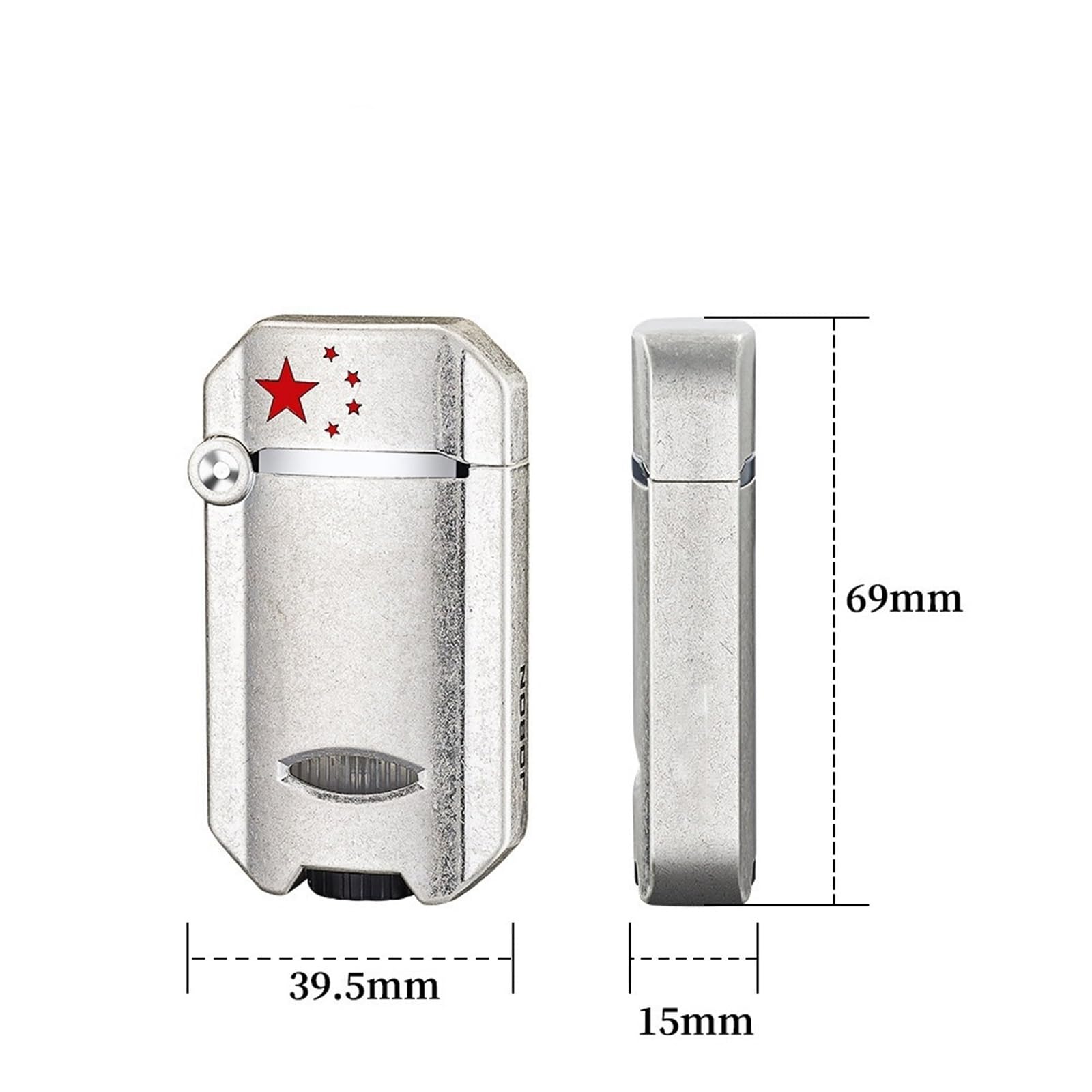 Briquet torche, double jet de flamme, gaz butane rechargeable, flamme réglable, parfait pour le camping, les barbecues et les besoins d'éclairage (carburant non inclus)