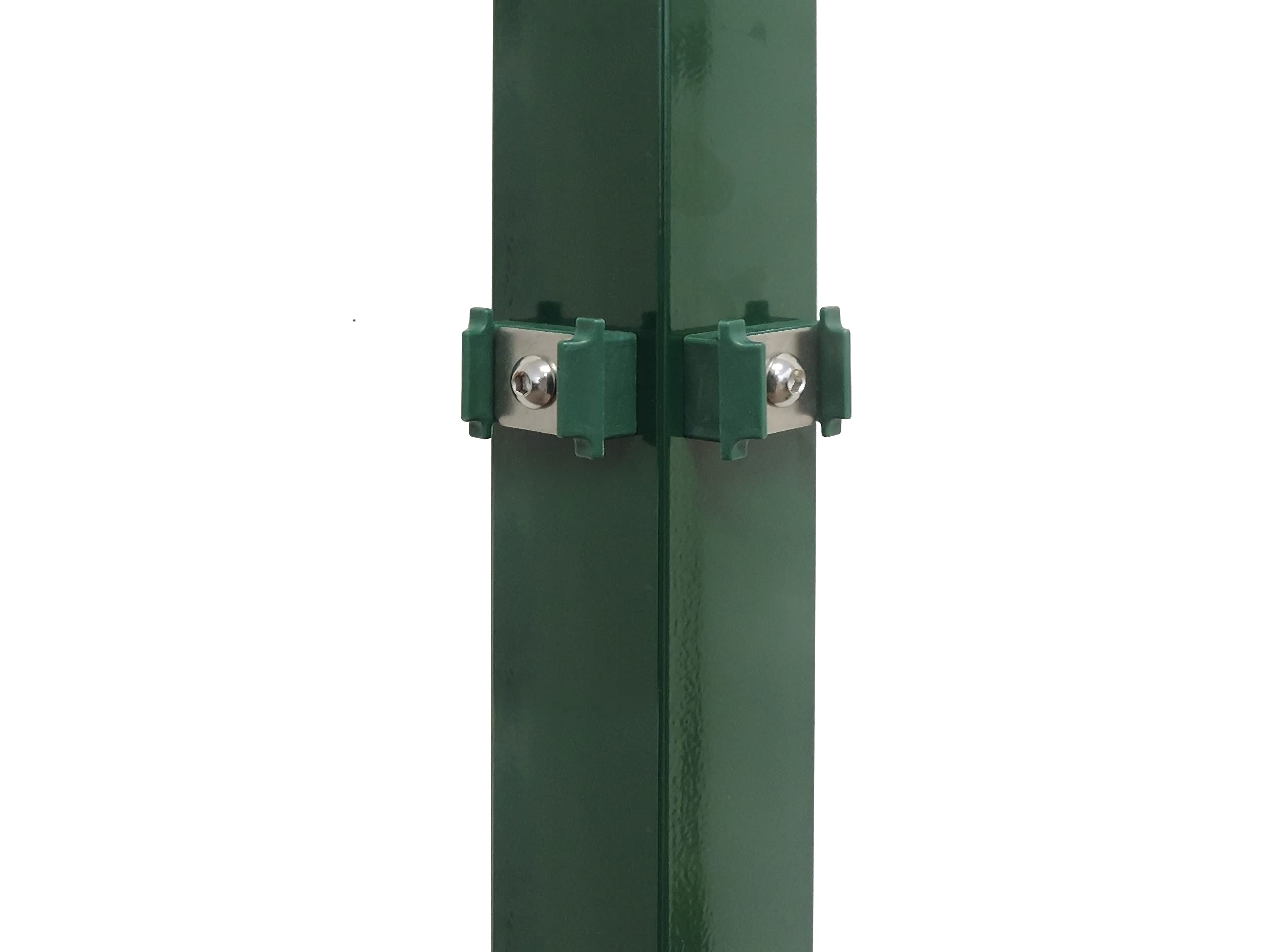 Eckpfosten 60 x 60 mm, 4 Stück, anthrazit oder grün - von 140- bis 260 cm - verzinkter Stahl mit Pulverbeschichtung - inkl. Befestigung und Abdeckkappen (260 cm - Anthrazit)