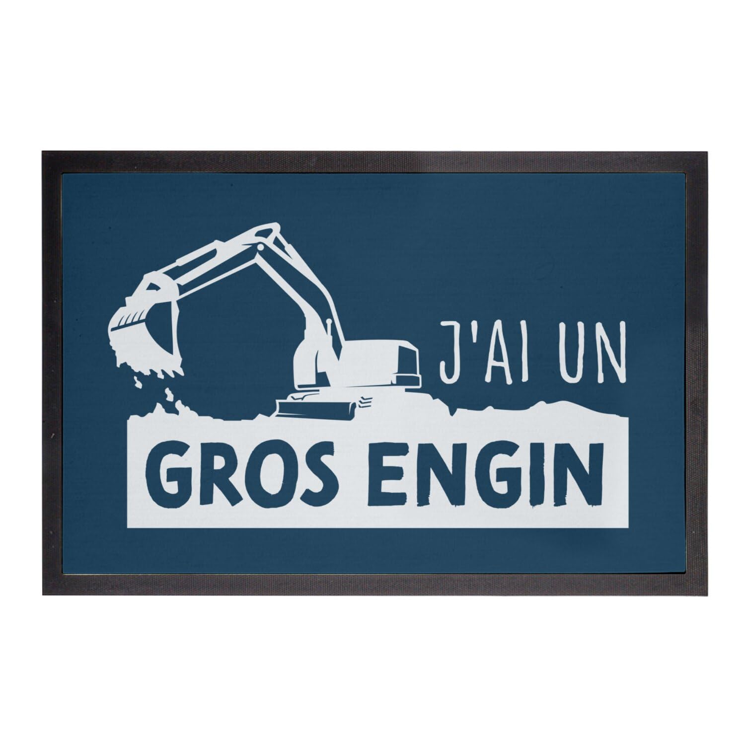 Tapis entrée humour bricoleur paillasson bleu pour nettoyer pieds