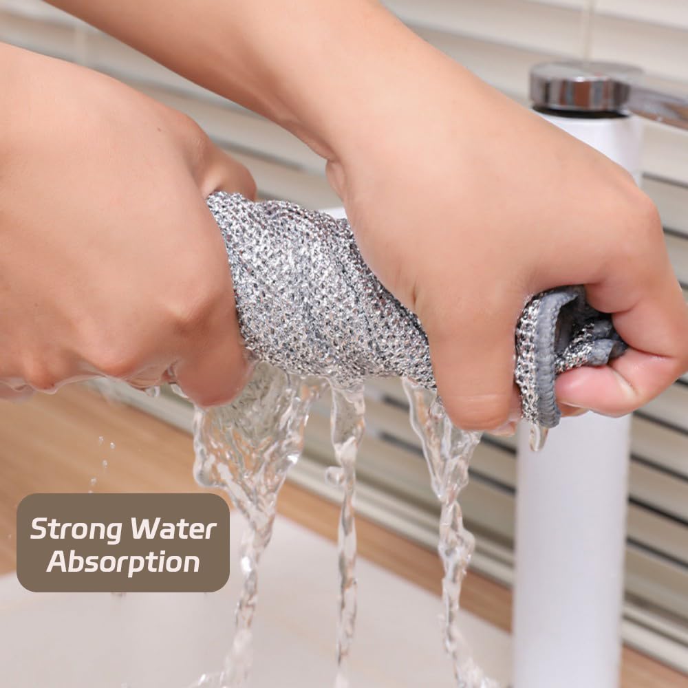 HESBITEUL10Packs Premium Dish Scrubbers: 2-Layer Textured Surface for Quick Suds & Grease Removal, Heavy-Duty Kitchen Utensil Cleaners