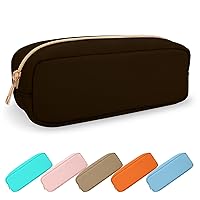 Vista 66 de Estuche pequeño para lápices y maquillaje para bolso, lindo estuche de lápices, bolsa de pinceles de maquillaje de nylon con cremallera, estuche