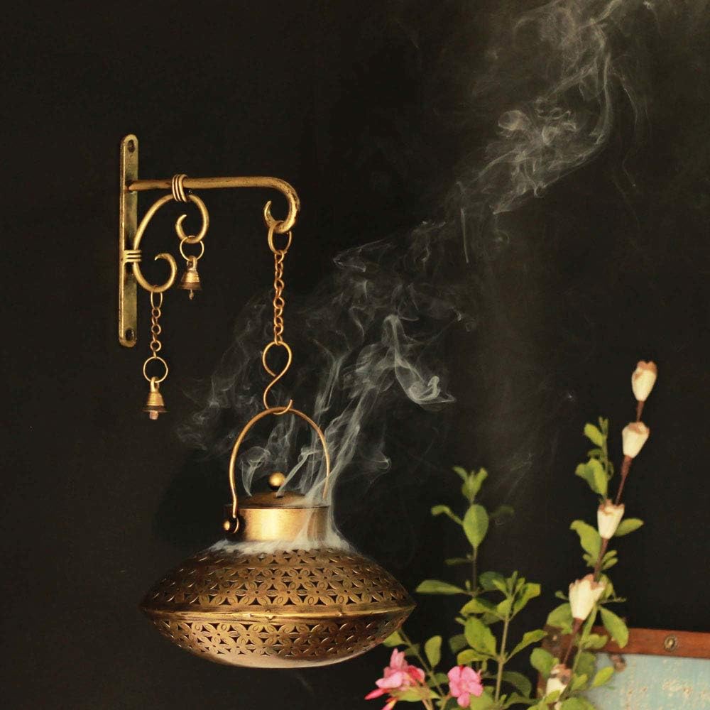 Antique Wall Decor Degchi Dhoop Pot - A Classic Degchi Pot with Wall-Mount Hanger โ Heritage-Inspired Decor.