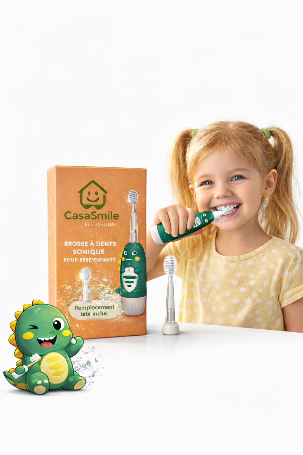 Spazzolino elettrico per bambini - Modello Dino | CasaSmile