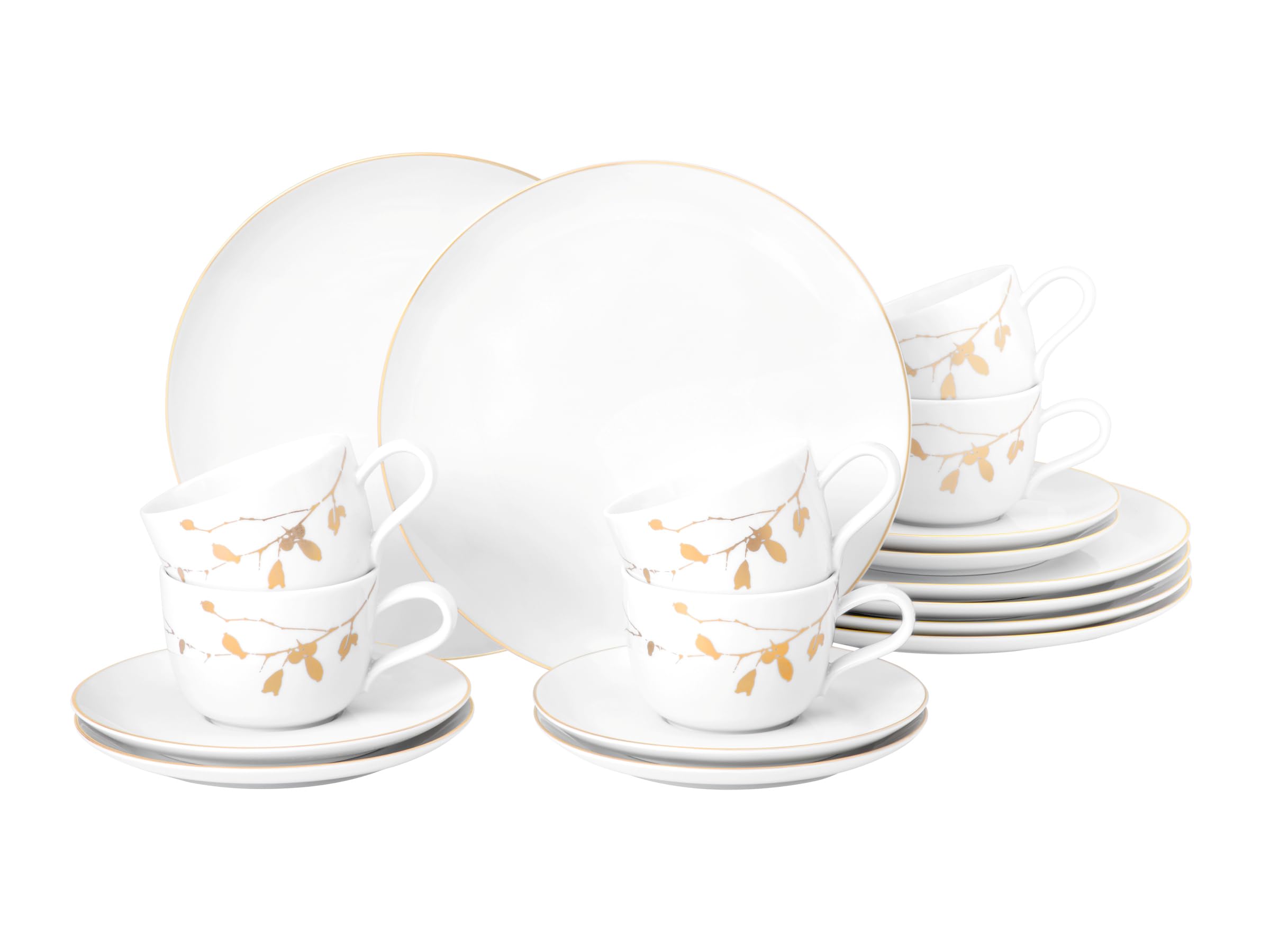 Service de table 12 pièces Liberty Golden Rose Hip chic pour repas de fête
