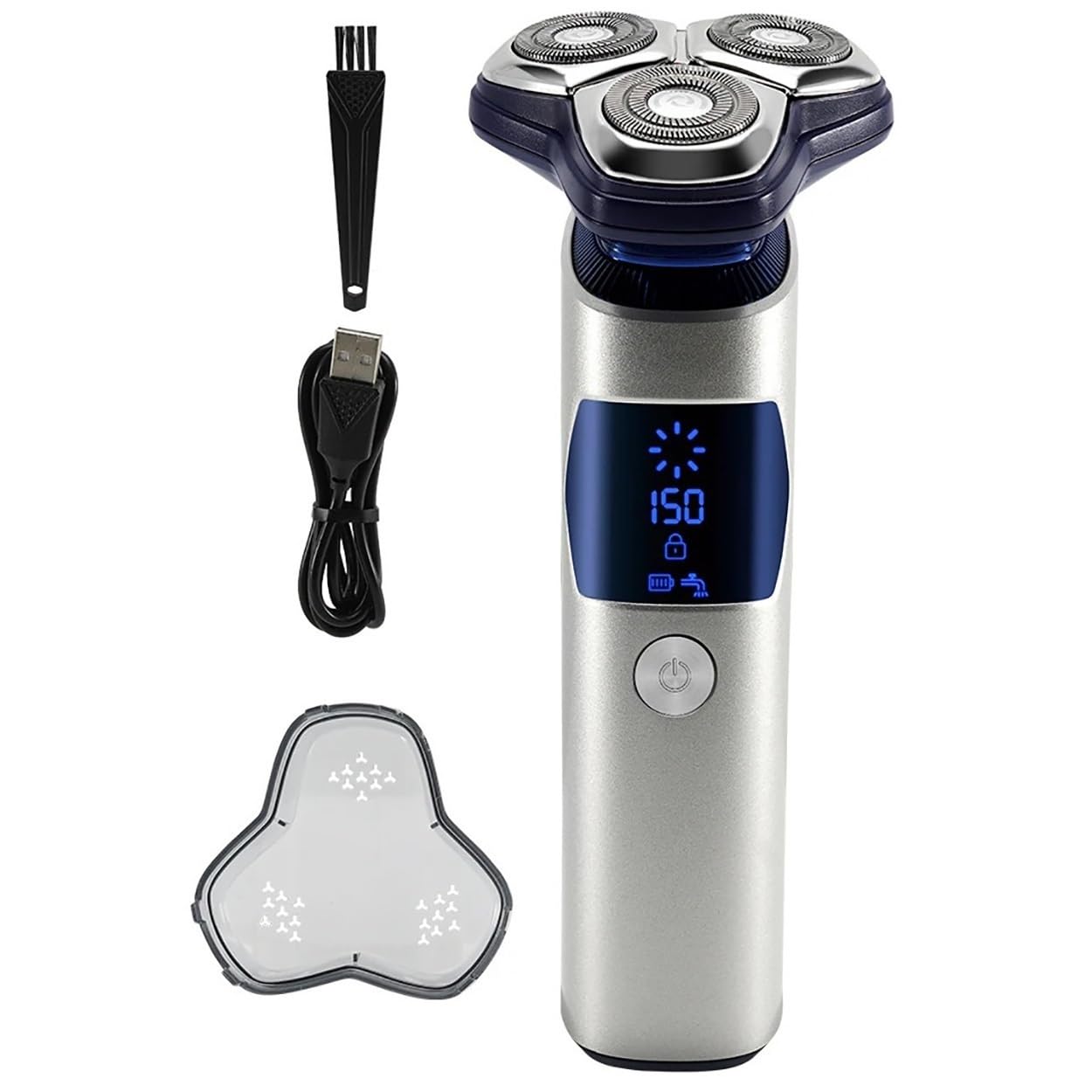 Rasoi per uomini calvi, Rasoio elettrico per gli uomini Intelligente Wet Dry Barba Rasoio Rasoio Rasoio Elettrico Rimozione Barba ABS Ricaricabile Trimmer