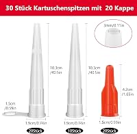 Nadisean 30 db szilikon patron csúcs szett - 20 sapkás + 10 sapka nélküli tippek 2